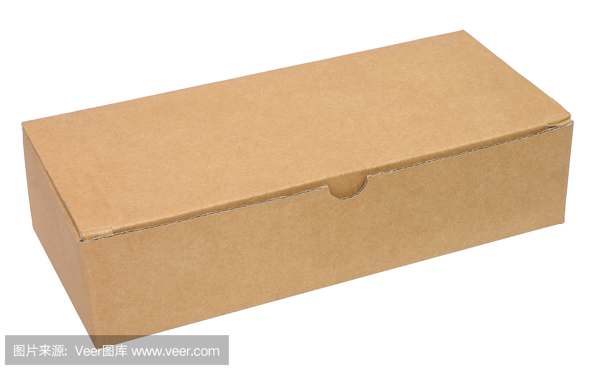 封闭的棕色包装纸板箱。